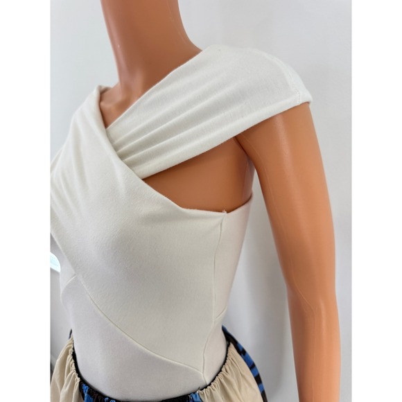 Fashion Nova Criss Cross Off The Shoulder Wrap Top Cutout Back Knit Bodice - Picture 3 of 12